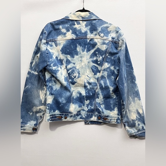 Wrangler Bleach Acid Wash Denim Jean Jacket Medium - Picture 2 of 14